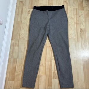 Talbots Pants Womens 10 Black White Plaid Ankle Pants Elastic Waistband Stretch